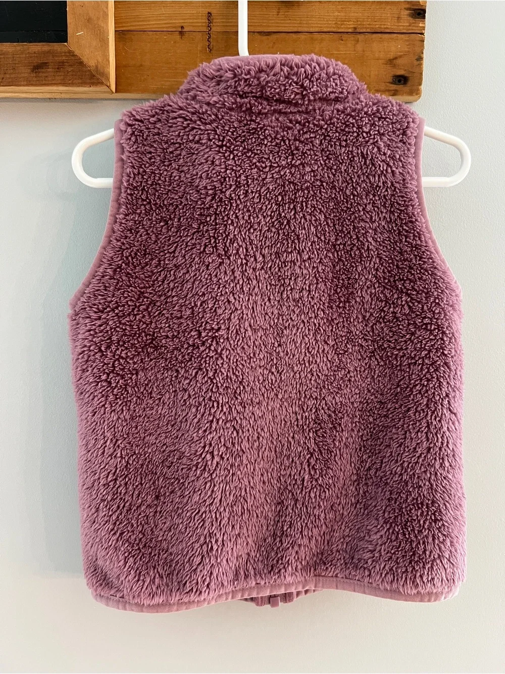 Nike Toddler Sherpa Fleece Vest Pink Purple Full Zip Swoosh 2T